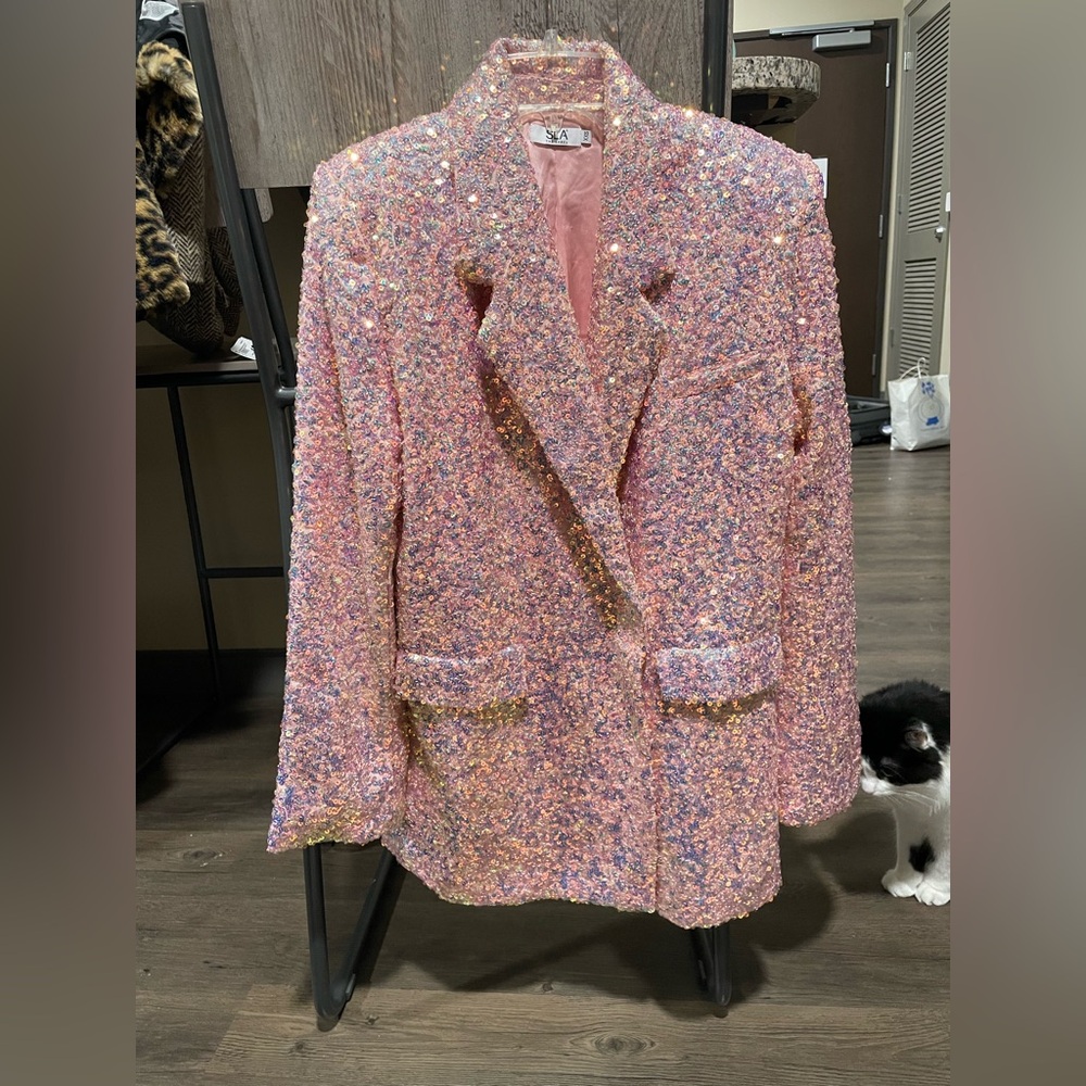 SLA the label sequin blazer dress